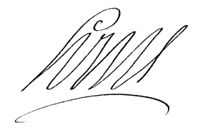 Unterschrift Ludwig XIV.